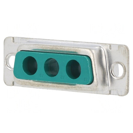 D-Sub 3 Pin Soclu Mamă Montare Panou 90° 5A | Electronic-mag.ro | Componente Electronice