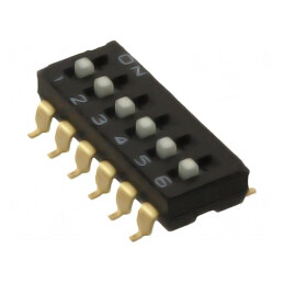 Comutator DIP-SWITCH 6 Secțiuni ON-OFF 24VDC | Electronic-mag.ro | Componente Electronice