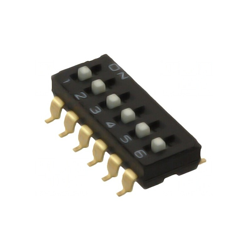 Comutator DIP-SWITCH 6 Secțiuni ON-OFF 24VDC | Electronic-mag.ro | Componente Electronice