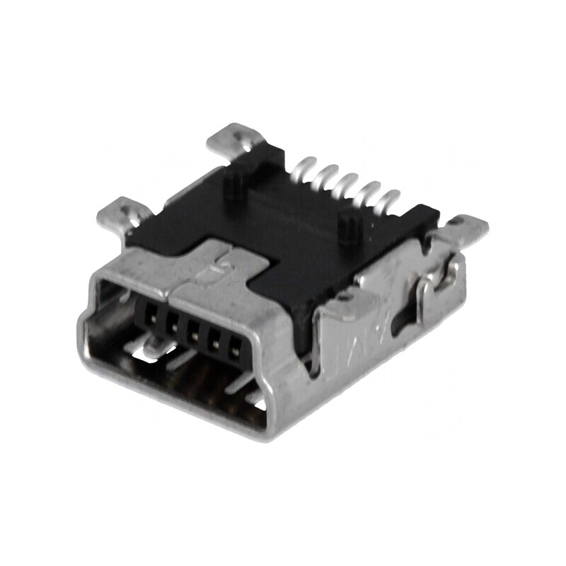 Soclu USB B mini SMT pentru PCB 5 pini orizontali | Electronic-mag.ro | Componente Electronice