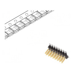 Conector pini tată 16 pini vertical SMT Minitek127® | Electronic-mag.ro | Componente Electronice