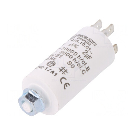 Condensator pentru Motoare 2uF 475VAC ±5% | Electronic-mag.ro | Componente Electronice
