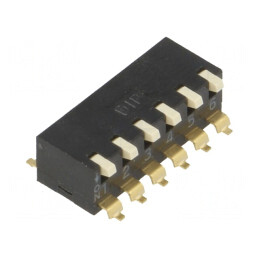 Comutator DIP-SWITCH 6 Secțiuni ON-OFF 0,025A 24VDC | Electronic-mag.ro | Componente Electronice