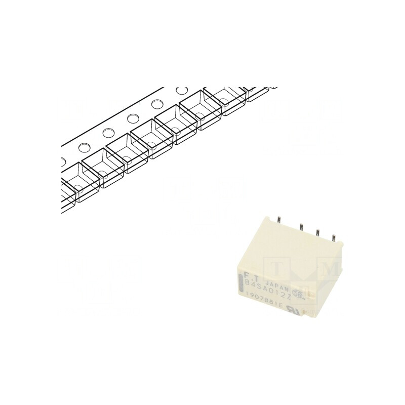 Releu Electromagnetic DPDT 12VDC SMT | Electronic-mag.ro | Componente Electronice