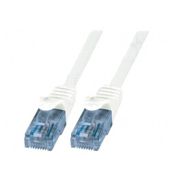 Patch Cord UTP Cat6a Alb 1m | Electronic-mag.ro | Componente Electronice