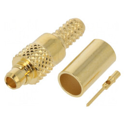 Mufă MMCX Tată Drept 50Ω Crimpat pe Cabluri RG174/RG188/RG316 | Electronic-mag.ro | Componente Electronice