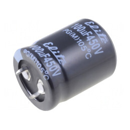 Condensator Electrolitic SNAP-IN 100uF 450VDC Ø25x31mm | Electronic-mag.ro | Componente Electronice