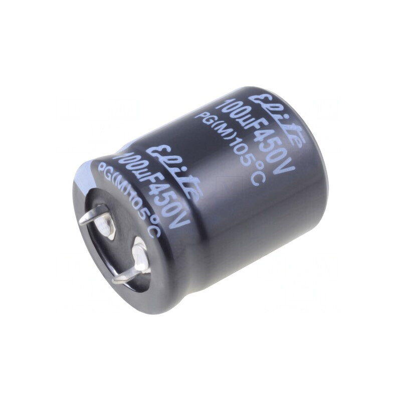 Condensator Electrolitic SNAP-IN 100uF 450VDC Ø25x31mm | Electronic-mag.ro | Componente Electronice