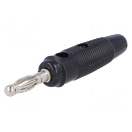 Mufă banană 4mm 10A 60VDC neagră | Electronic-mag.ro | Componente Electronice