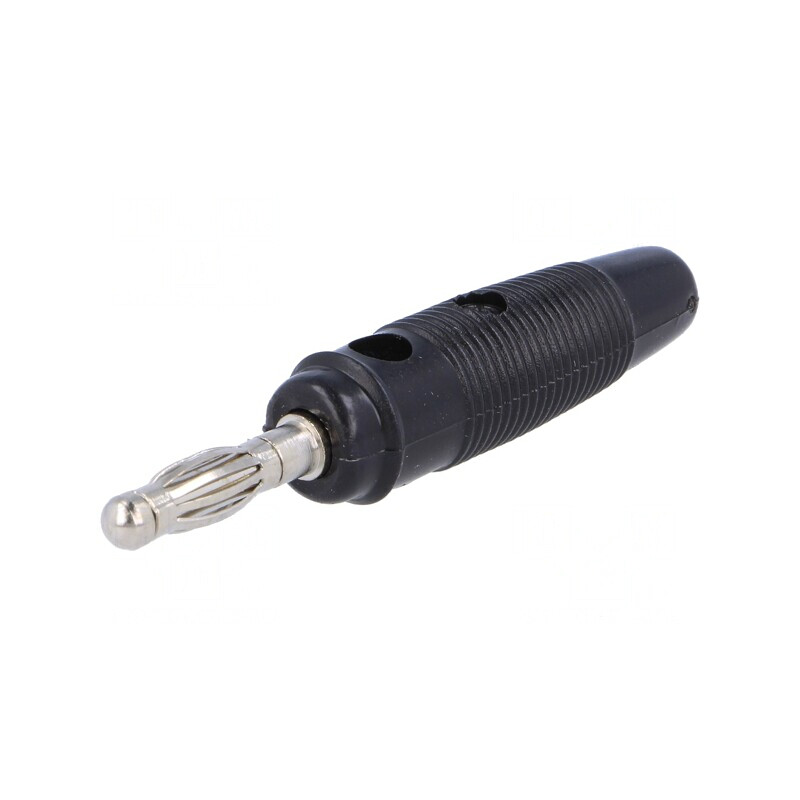 Mufă banană 4mm 10A 60VDC neagră | Electronic-mag.ro | Componente Electronice