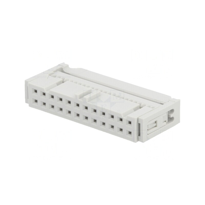Mufă IDC Mamă 24 Pin cu Presare Cabluri 1.27mm Aurită | Electronic-mag.ro | Componente Electronice