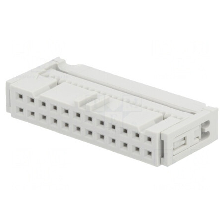 Mufă IDC Mamă 24 Pin cu Presare Cabluri 1.27mm Aurită | Electronic-mag.ro | Componente Electronice