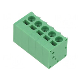 Regletă de Conexiuni PCB 90° 5mm 5 Piste 20A | Electronic-mag.ro | Componente Electronice