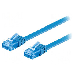 Patch Cord U/UTP Cat 6a Albastru 0.5m | Electronic-mag.ro | Componente Electronice