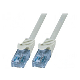 Patch Cord Ethernet U/UTP CCA PVC Gri 1m 26AWG Cat6a | Electronic-mag.ro | Componente Electronice