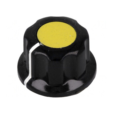 Buton rotativ bachelită cu flanșă 6,35mm | Electronic-mag.ro | Componente Electronice