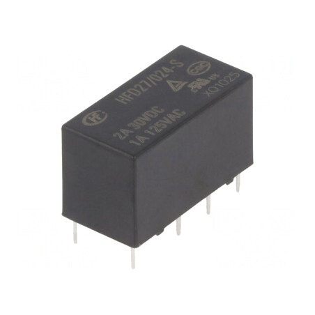 Releu Electromagnetic DPDT 24VDC 2A PCB | Electronic-mag.ro | Componente Electronice