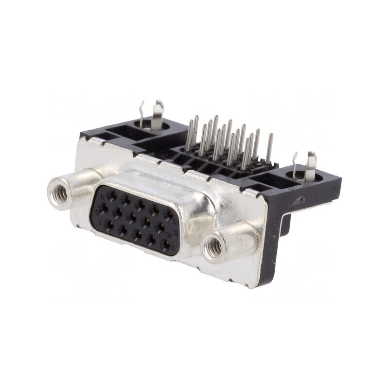 Conector D-Sub HD 15-Pin Soclu PCB THT 5A | Electronic-mag.ro | Componente Electronice
