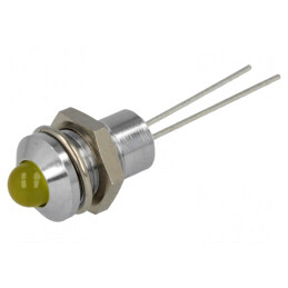 Lampă LED Galbenă Ø8.2mm pentru PCB IP40 | Electronic-mag.ro | Componente Electronice