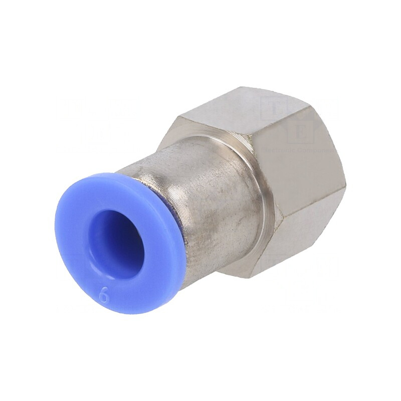 Racord Push-in Simplu Alamă Nichelată 15bar 60°C | Electronic-mag.ro | Componente Electronice