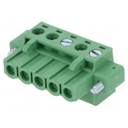 Regletă Conexiuni Deconectabilă 5mm 5 Piste Drept Mufă | Electronic-mag.ro | Componente Electronice