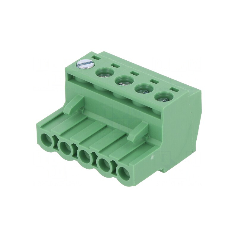 Regletă Conexiuni Deconectabilă 5mm 5 Piste Mufă Dreaptă | Electronic-mag.ro | Componente Electronice