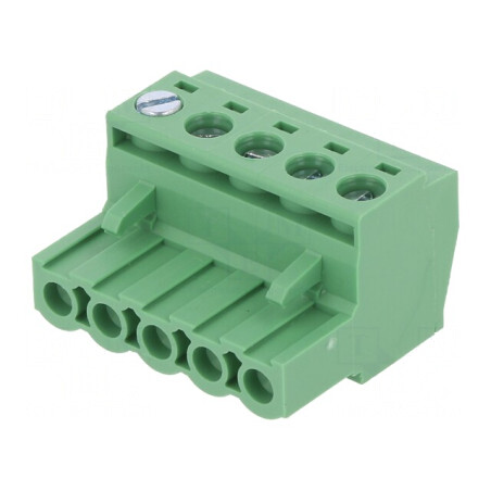 Regletă Conexiuni Deconectabilă 5mm 5 Piste Mufă Dreaptă | Electronic-mag.ro | Componente Electronice