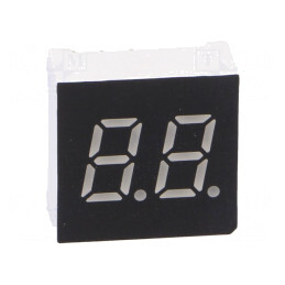 Afișaj LED 7 Segmente 7,62mm 2 Digite Albastru | Electronic-mag.ro | Componente Electronice