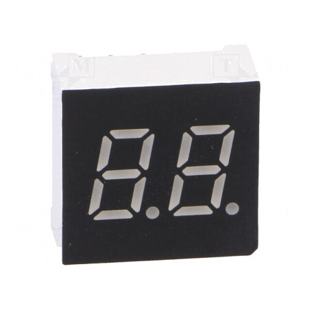 Afișaj LED 7 Segmente 7,62mm 2 Digite Albastru | Electronic-mag.ro | Componente Electronice