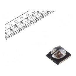 Emițător IR Transparent 350mW 140° SMD 350mA