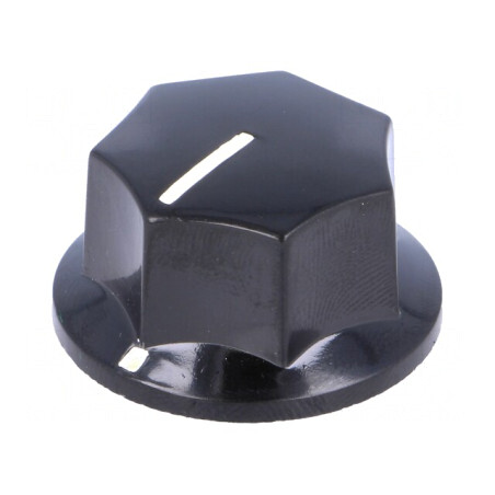 Buton rotativ cu indicator bachelită 6mm 27x17mm | Electronic-mag.ro | Componente Electronice