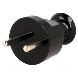 Conector alimentare AC 2P 230VAC 16A negru | Electronic-mag.ro | Componente Electronice