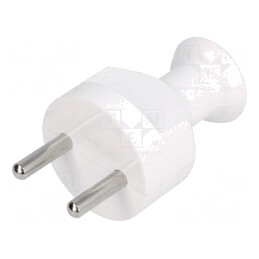 Conector Alimentare AC 2P 230V 16A Alb Pe Cablu | Electronic-mag.ro | Componente Electronice
