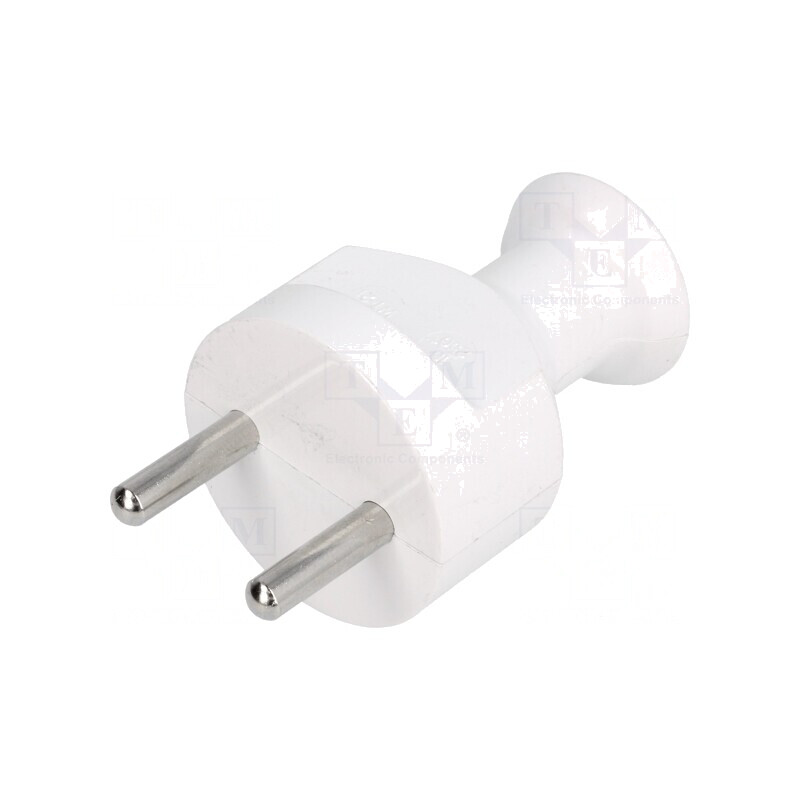 Conector Alimentare AC 2P 230V 16A Alb Pe Cablu | Electronic-mag.ro | Componente Electronice