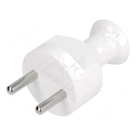 Conector Alimentare AC 2P 230V 16A Alb Pe Cablu | Electronic-mag.ro | Componente Electronice