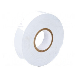 Banda Electroizolantă PVC Albă 19mm x 20m | Electronic-mag.ro | Componente Electronice