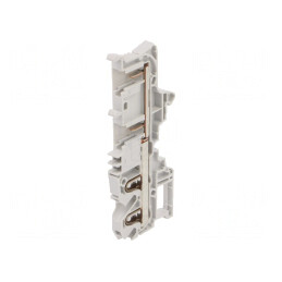 Conector Îmbinare Șine 0.5-4mm2 1 Pista 4 Borne Gri 6mm | Electronic-mag.ro | Componente Electronice