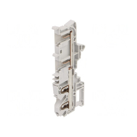 Conector Îmbinare Șine 0.5-4mm2 1 Pista 4 Borne Gri 6mm | Electronic-mag.ro | Componente Electronice