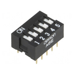 Comutator DIP-SWITCH 5 Secțiuni ON-OFF 24VDC | Electronic-mag.ro | Componente Electronice