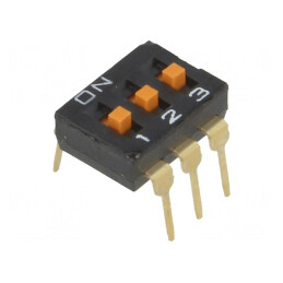 Comutator DIP-SWITCH 3 Secțiuni ON-OFF 24VDC | Electronic-mag.ro | Componente Electronice