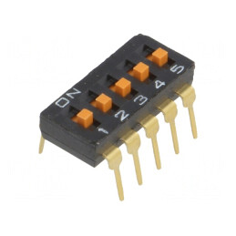 Comutator DIP-SWITCH 5 Secțiuni ON-OFF 24VDC | Electronic-mag.ro | Componente Electronice