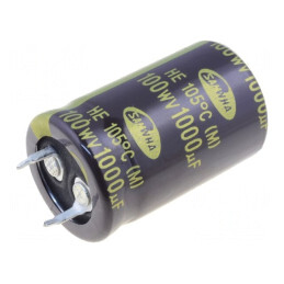 Condensator Electrolitic SNAP-IN 1000uF 100VDC 22x35mm | Electronic-mag.ro | Componente Electronice