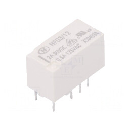 Releu electromagnetic DPDT 12VDC PCB | Electronic-mag.ro | Componente Electronice
