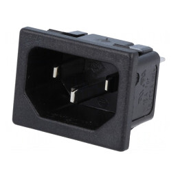Conector de Alimentare AC Soclu Tată 10A IEC C14 | Electronic-mag.ro | Componente Electronice