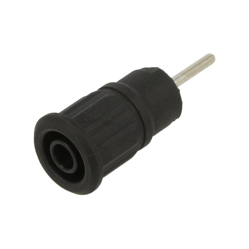 Soclu Banană 4mm 24A Negru Pe Panou | Electronic-mag.ro | Componente Electronice