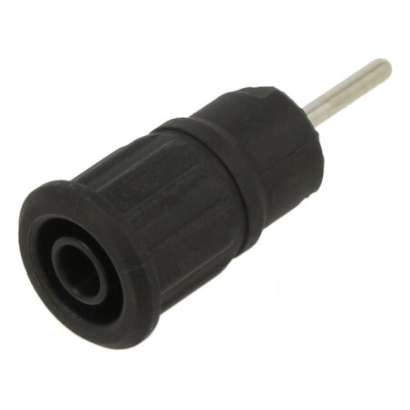 Soclu Banană 4mm 24A Negru Pe Panou | Electronic-mag.ro | Componente Electronice