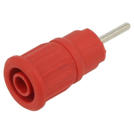 Soclu Banană Roșu 4mm 24A 1kV Panou | Electronic-mag.ro | Componente Electronice