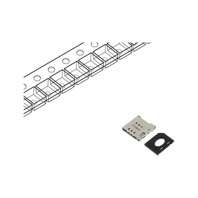Conector Nano SIM Push-Push SMT 6 PIN | Electronic-mag.ro | Componente Electronice