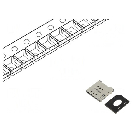 Conector Nano SIM Push-Push SMT 6 PIN | Electronic-mag.ro | Componente Electronice