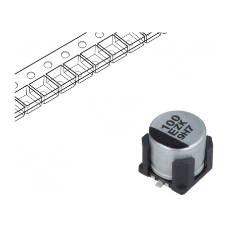 Condensator Hibrid 100uF 25V SMD | Electronic-mag.ro | Componente Electronice